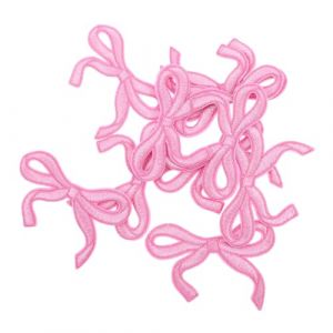 WOONEKY Écussons Thermocollants Nœud 10 Pièces Petit Taille Rose Brodé Pour Vêtements Garçon Et Filles Diy Décoration Pour Vestes Chapeaux Paquet (Jan Yagers, neuf)