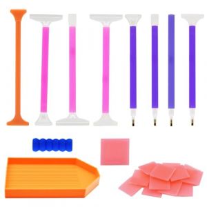 31 Pièces diamond painting stylo Stylo de Peinture au Diamant Diamond Painting Outils Plastique Diamant Broderie Stylo Art Point Perceuse Stylo Outil pour Diamant Peinture Artisanat DIY Accessoires (LEIYOU, neuf)