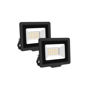 SKYWORLD 20W Projecteur LED Extérieur 2 pièce,2000LM Projecteur LED IP67 Etanche Spot LED Extérieur,6000K Blanc Chaud Projecteur Exterieur LED,Projecteur Extérieur pour Cour Jardin Garage Terrasse (FSYP, neuf)