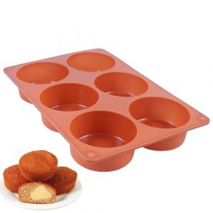 Melearch Moule Silicone Patisserie, 6 moules à Cupcakes pour la cuisson, moules à muffins en silicone antiadhésif pour Gâteaux, Tartelette, Brownies – Sans BPA et passe au lave-vaisselle (FairnessStoreUS, neuf)