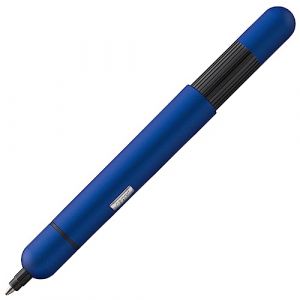 Lamy pico imperialblue stylo &agrave; bille - Stylo de poche innovant - en un clic en taille r&eacute;elle - corps en m&eacute;tal et largeur de trait M - avec recharge compacte M 22 en noir (Conipa Online - tres bien, neuf)
