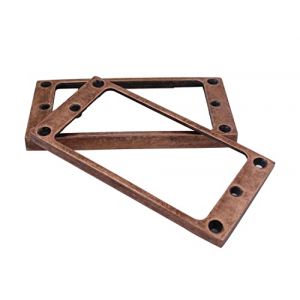 Guyker Lot de 2 bagues de montage plates en métal pour micro Humbucker – Cadre de remplacement pour guitare électrique ou basse de précision (bronze) (Guyker Music, neuf)