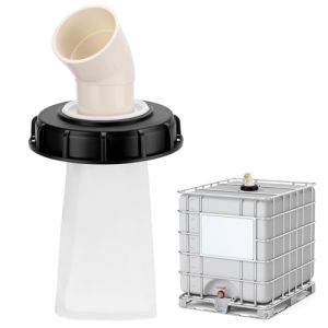 QWORK® Filtre IBC 45° 163 mm, filtre à eau de pluie en nylon, avec couvercle pour cuve IBC DN 150, accessoires pour cuve IBC 1000L (shavinglikes, neuf)