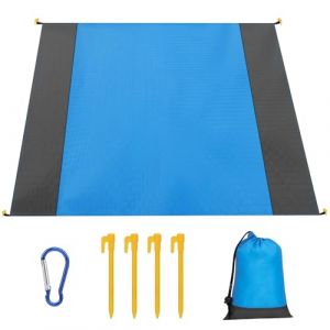 flintronic Tapis de Plage 210 x 200 cm, Imperm&eacute;able Anti Sable Natte de Plage, Couverture pour Pique-Nique, Grand, Ultra l&eacute;g&egrave;re, pour Camping, randonn&eacute;e, Plage, Pique-Nique (flintronic&reg;-eu, neuf)