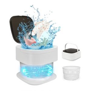 SUPAREE 16L Petite Machine a Laver de Voyage Mini Machine &agrave; Laver Pliable Lave Linge Portable avec Essorage 1.8kg pour Camping Car Appartements Dortoirs Petits V&ecirc;tements (SUPAREE FR, neuf)