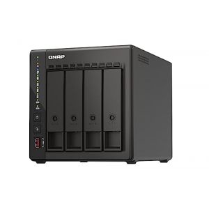 Qnap TS-453E 8G, NAS 4 baies (processeur Intel&reg; Celeron&reg; J6412 4 c&oelig;urs/4 thread, turbo jusqu'&agrave; 2,6 GHz, double 2,5 GbE) Bundle 32 To avec 4 disques durs WD RED Plus de 8 To (Easy-Tecs GmbH, neuf)