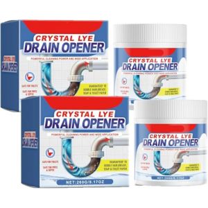Crystal Lye Lot de 2 débouche-canalisations, puissant agent de dragage de tuyaux, poudre nettoyante pour évier et canalisation, déboucheur tout usage pour déboucher les canalisations, les éviers de (wuhanshidengpiaosangshangmao, neuf)