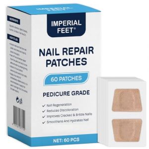 Imperial Feet Patchs Réparateurs pour Ongles - Régénération des Ongles, Réduction de la Décoloration, Amélioration des Ongles Fissurés, Cassants et Épais - Lissent et Hydratent les Ongles - 60 Patchs (Imperial Feet, neuf)