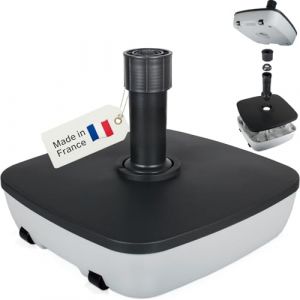 BURI Pied de parasol &agrave; roulettes pour parasol de 3,5 &agrave; 5 cm - Pied de parasol de qualit&eacute; sup&eacute;rieure &agrave; remplir jusqu'&agrave; 32 kg - Gris (1a-Handelsagentur, Exp&eacute;dition d'Allemagne, les Termes et Conditions et politique de retour, neuf)