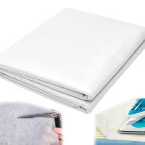 Byfoyif Entoilage Thermocollant Couture 1m x 5m, Tissus Thermocollant Couture Blanc, Entoilage Thermofusible en Tissu, Thermocollant Tissus Fer &agrave; Repasser, pour Artisanat Matelassage V&ecirc;tement DIY (DANITEKS, neuf)