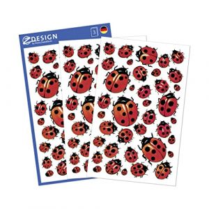 Avery Zweckform Stickers décoratifs motif coccinelles Matériau : papier 114 Aufkleber Glücks-Marienkäfer (Micro Passion 76, neuf)