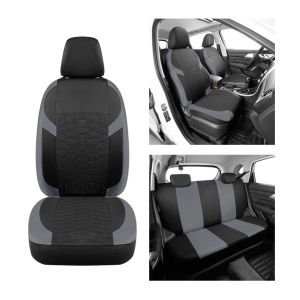 Housses de Siège Auto pour Peugeot 2008 206 207 207 SW 208 3008 307 308 308 SW 508 - Ensemble Complet Polyester Protège Siège Auto (Gris) (Jun-Mu, neuf)