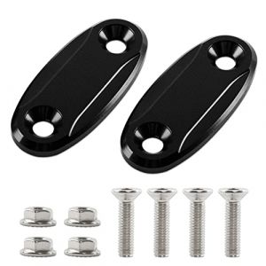 Base de Rétroviseur pour Moto pour Kawasaki ZX6R 2005-2008 et pour ZX10R 2004-2007, PSLER Base D'ailettes de Rétroviseur Latéral Cache Décoratif de Remplacement Accessoires pour Motos(Noir) (pslcustomerservice88, neuf)