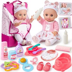 G.C Accessoire Poupee Bebe Jouet Fille 3 4 5 6 Ans, Poupée Bébé 36cm & Sac à Dos & Vêtements & Pot Bebe & Accessoire Poupee, Accessoires Poupée Jeu de Role Jouet Cadeau Fille Enfant (G.C EU, neuf)