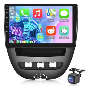 [2+64G] Autoradio Android 13 pour Peugeot 107 / Citroen C1 / Toyota Aygo 2005-2014 avec Wireless Carplay & Android Auto - Autoradio à écran Tactile 10.1 Pouces avec WiFi GPS DSP SWC + Caméra de recul (Yusuda, neuf)