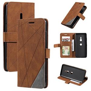 QiongniAN Coque pour Sony Xperia XZ3,Magn&eacute;tique Etui Housse pour Sony Xperia XZ3 H9493 H9436 H8416 &Eacute;tui T&eacute;l&eacute;phone Brown (QiongniAn, neuf)