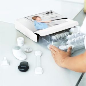 BABYGO&reg; Premium Kits de s&eacute;curit&eacute; b&eacute;b&eacute; enfant | Serrure d&rsquo;armoire magn&eacute;tique de s&eacute;curit&eacute; pour b&eacute;b&eacute; | Serrure de porte de four de s&eacute;curit&eacute; | Pince de protection | Protection d&rsquo;angle | Blanc (GAVGO LTD, neuf)