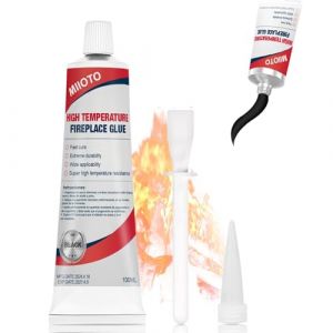 Miioto Colle Haute Temperature Four, Silicone Haute Temperature, Colle Haute Temperature, Durcissement Rapide, Adapté au Scellement à Haute Température de Divers Types de Cheminées, Fours, etc- 100ml (Vokyshop, neuf)