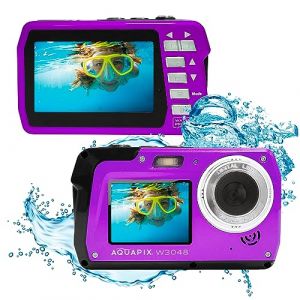 Easypix Aquapix W3048-V Edge Violet Appareil Photo num&eacute;rique 48 Mill. Pixel Violet cam&eacute;ra Submersible, &eacute;cran Frontal (ArtDcola, neuf)