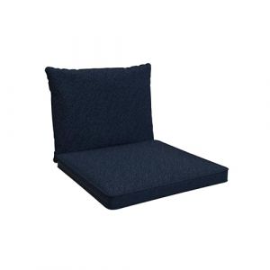 POKAR Coussins de Jardin Extérieur Coussin Chaise Galette de Chaise, 1 Lot de 2 (1x Coussin d'assise 70x70x5 cm + 1x Coussin Dossier 70x40x15 cm), Bleu Foncé (EURAKOP-FR, neuf)