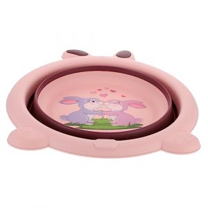 FOYTOKI Petit bassin de lavage de lapin nourrisson bain de bébé lavabo pour enfants Lavabo portable lavabo en plastique lavabo de camping lavabo pour tout-petit lavabo de maternité pp rose (Wyn White, neuf)