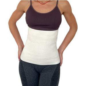 proslim T-active Chauffe-dos en laine angora et laine m&eacute;rinos pour homme et femme, chauffe-ventre, protection des reins, ceinture thermique, sangle thermique, blanc cr&egrave;me, 5 (L/XL) (ErRu, neuf)