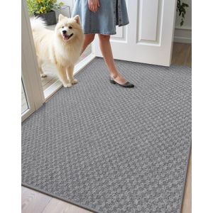 COLOR&GEOMETRY Grand Tapis Entree Interieur 81 x 122 cm, Paillasson pour Intérieur/Extérieur Entrée Antidérapant Tapis d'entrée Lavable, Tapis de Sol Absorbant pour Porte, Couloir et Balcon, Gris (ColorG, neuf)