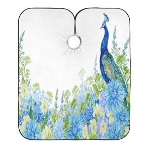 Paon En Fleur Blouse Coiffeur Anti-Taches Robe De Coiffure Imperm&eacute;able Cape De Coupe Pour Salon Barber Coiffeurs 140X168Cm (guangzhouhongchenmaoyishanghanggerenduzi, neuf)