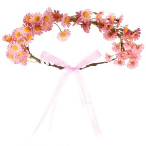 Yuanchu Couronne de fleurs pour fille, f&eacute;e de la for&ecirc;t, bijou pour femme, couronne de fleurs, serre-t&ecirc;te, fleurs artificielles, bandeau de mariage, bandeau boh&egrave;me, bandeau de fleurs, d&eacute;coration de (Treat Sincerely, neuf)