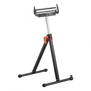 VEVOR Servante &agrave; Rouleaux Capacit&eacute; de Charge 113 kg Support &agrave; Rouleau Pliable Hauteur R&eacute;glable 685,8-1092,2 mm avec T&ecirc;te &agrave; Rouleau en Acier Poli, pour Support Sortie Scie &agrave; Table pour Travail Bois (VEVOR Shop FR, neuf)