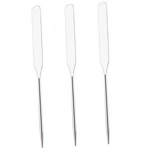 Healifty 3pi&egrave;ces Spatule Maquillage Acier Inoxydable Spatule Longue pour Plateau Cosm&eacute;tique M&eacute;langeur pour M&eacute;langer Cr&egrave;mes Colorantes (Madonna Tied, neuf)
