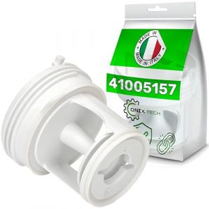 Filtre Lave Linge pour la Pompe de Puisard avec Code Original 41005157 pour Candy pour Hoover pour Iberna - MADE IN ITALY - Garantie de 5 Ans - ONIX TECH (ONIX TECH, neuf)