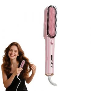 Lisseur Brosse Pour Femmes | Peigne Ionique Cheveux Bouclés - Accessoire Coiffure Portable, Brosse Chauffante Confortable Pour Voyage (lingdai, neuf)