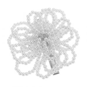 SOIMISS Barrette &agrave; Cheveux Fleur Perle Scrubber Ceinture Clips De De Cheval Perle Peigne De Charme Peigne De C&ocirc;t&eacute; De Cheveux De Mariage Piscine Agrafe Perles D'imitation Blanche (Star-wish, neuf)