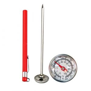 GeKLok Thermomètre de sol à compost – Thermomètre à cadran en acier inoxydable pour le compostage de la maison et du jardin, sonde de température légère de 127 mm (xiagencui58681369, neuf)