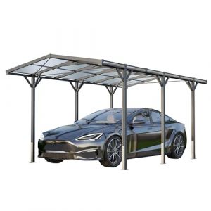 GFP Carport 2,85x5,05m Abri Voiture en Aluminium Anthracite Abri Individuel Voiture (INTENT24, neuf)