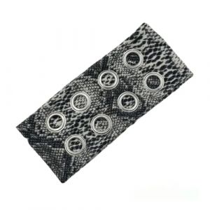 Bandeau &eacute;lastique large &agrave; &oelig;illets creux en m&eacute;tal pour fille punk rock steampunk pour le sport (marron) (WANGJZNB, neuf)