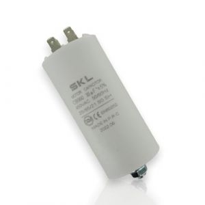 DEKAROX Condensateur universel 35 µF 450 V Ø 45 x 95 mm avec connecteurs AMP 6,3 mm Vis de fixation M8 CBB60 Condensateur de démarrage et de course pour appareils électroménagers (Dekarox, neuf)