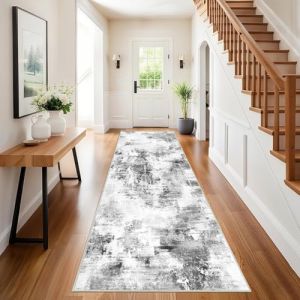 SHACOS Tapis de Couloir 80x200cm, Poil Ras Tapis de Passage Couloir Antidérapant et Lavable Moderne Motif Abstrait Tapis de Sol Long Entrée Doux pour Porte Couloir Cuisine Buanderie Chambre, Gris (Shenzhen MJ Shopping Co.,Ltd., neuf)