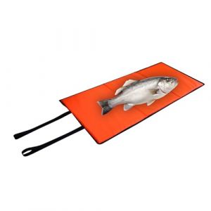 Tapis de D&eacute;crochage pour P&ecirc;che, &Eacute;quipement de Plein Air Imperm&eacute;able avec Sangle &Eacute;lastique, Tapis de R&eacute;ception Prot&eacute;g&eacute; pour Poissons, P&ecirc;cheur D&eacute;butant Voyage P&ecirc;che Eau Douce et Sal&eacute;e Rivi&egrave;re Bar Truite (XXIANWEI, neuf)