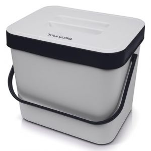 YourCasa® Composteur Cuisine 7L avec Support et Tamis - poubelles à Compost pour Les déchets organiques Quotidiens - Lavable au Lave - Vaisselle - Poubelle Compost Cuisine Seau Compost Cuisine (Gris) (yourcasa, neuf)