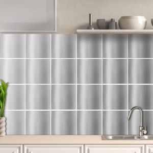 AREDE 32 x Feuilles Mural Stickers Carrelage 2D Imperméables Carreau de Ciment Adhesif, Autocollants Carreaux Dosseret pour Cuisine, Salle de Bain la Décoration à la Maison / 15 x 15 cm / T1081 (AREDE HOME DECOR, neuf)