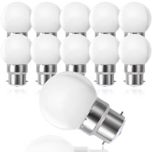 Suncan Lot de 10 globe LED B22 G45 - Blanc chaud 3000K - 3 W G45-155 lm - Coque en polycarbonate mat - Intensité non variable (Suncan, neuf)