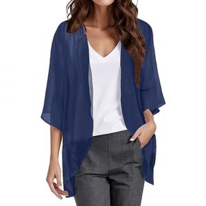 Bolero-Femme-Chic-Et-Elegant, Fin Court Cardigan Manteaux Mariage Leger Ete Ventes Flash du Jour, T-Shirts À Manches Courtes Femme, Veste Cintrée, Tunique Manches Bouffantes Loisirs 3//4 Veste (ChaoWenMao, neuf)