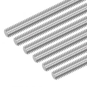 AOOSU Tige Filetée, 6pcs M6 x 200mm Tige Acier Inoxydable, 304 Inox Acier Tiges Barre Rond Solide Filetées Filetage à Droite pour Bricolage Artisanat Divers Arbre Modèle Voiture (Huuyo, neuf)