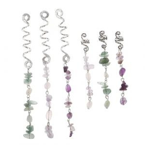 DONFAMDS 6 Pièces Accessoires Pendentifs pour Dreadlocks et Tresses Élastiques Ethniques Vintage Capillaires Boho (GENIESFOR, neuf)