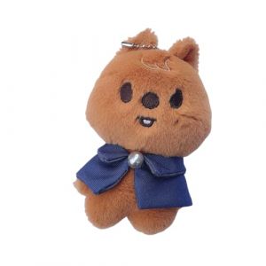 Sk-zoo Porte-cl&eacute;s en peluche &laquo; Stay &raquo; avec cape &laquo; &eacute;cole magique &raquo; de 10 cm avec pendentif loup Chan Jiniret Bbokari, Han, 10 cm (MOMICAT, neuf)