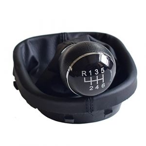 Pommeau Vitesse Pour VW Pour Touran 2003-2010 Pour Caddy MK2 2004 2005 2006 2007 2008 2009 5 Vitesses 6 Vitesses Pommeau De Levier De Vitesse Guêtre Botte Pommeau levier vitesses (Size : 6-speed) (玉迪迪, neuf)