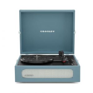Crosley Voyager Platine Vinyle - Tourne Disque - Tourne Disque Vinyle - Platine Vinyle Bluetooth - Platines Vinyles - Tourne Disque Vintage - Gris (Bleu) (SF Distributions BV, neuf)