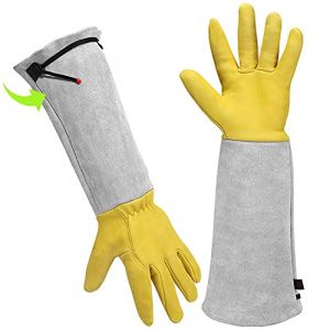 Gants Jardinage Femme/ Homme Gants De Travail Cuir - Gants De Jardinage Cadeau Jardinage Outillage Gants Anti Coupure Gants Rosiers Epineux Outils Jardinage Long Gant Jardinage Femme Homme Gant Jardin (Amazan., neuf)